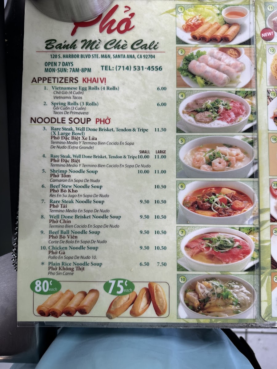 Pho Cali Restaurant Menu - Image 4