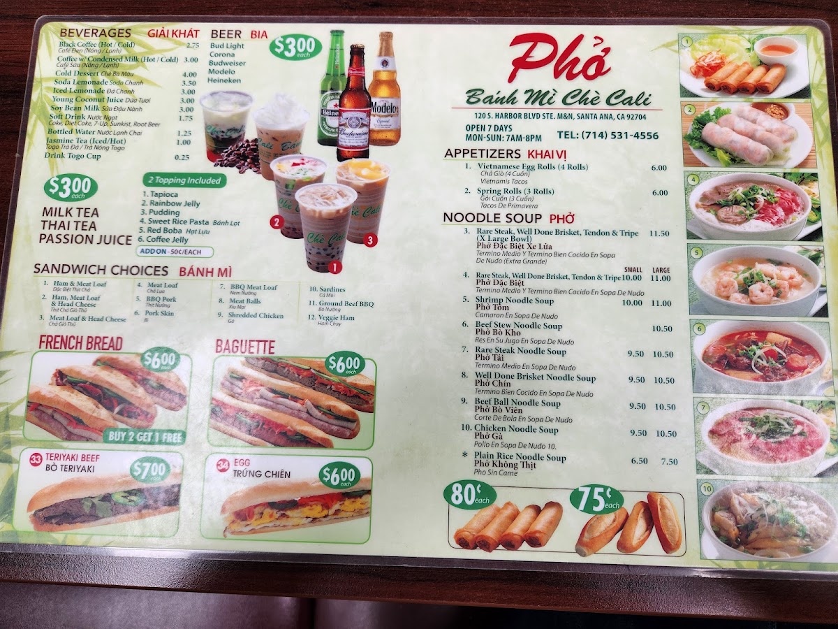 Pho Cali Restaurant Menu - Image 5